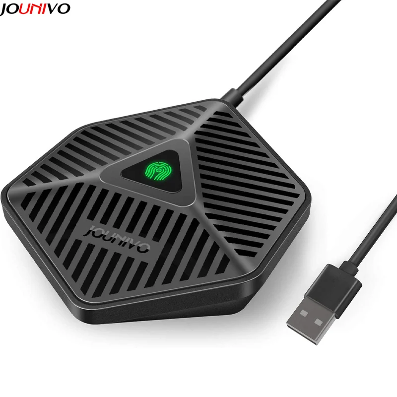 Microfone Condensador Omnidirecional, Microfone de Conferência USB, Desktop Micro para PC, Computador, Gravação Laptop