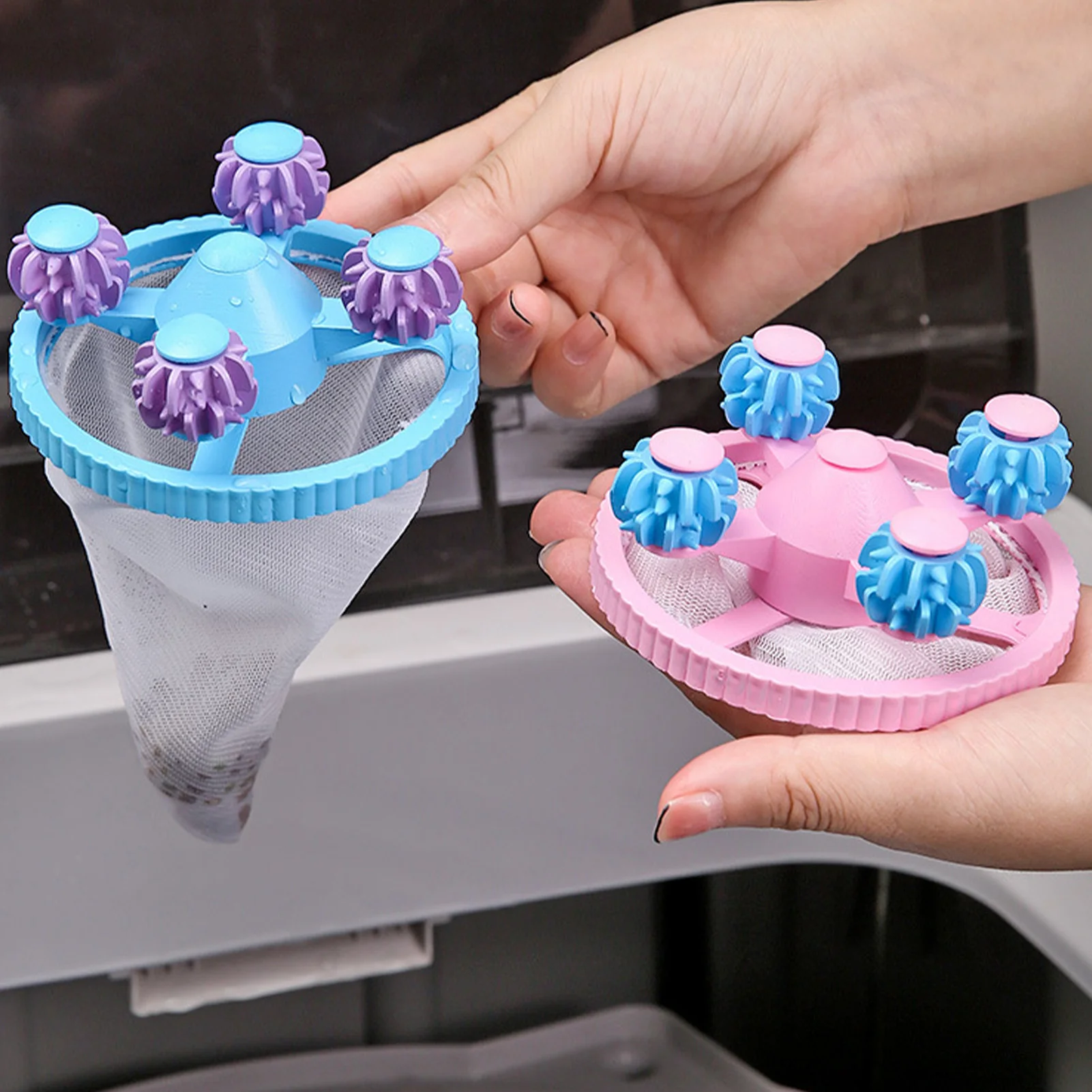 Coletor de fiapos para máquina de lavar, resistente ao desgaste, reutilizável, coletor de cabelo para remover artigos diversos em roupas
