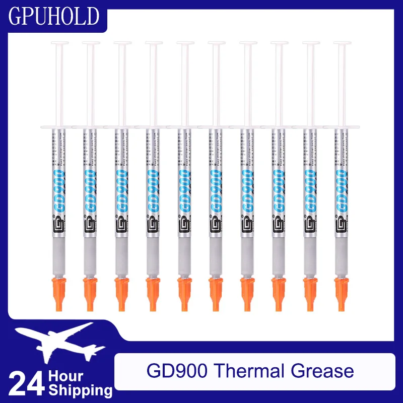 Pasta Térmica GPUHOLD GD900 para CPU, VGA, LED, LCD, Ventilador de Resfriamento e Dissipador de Calor para PC e Cooler a Água - Opções de 1 ou 10 unidades Disponíveis
