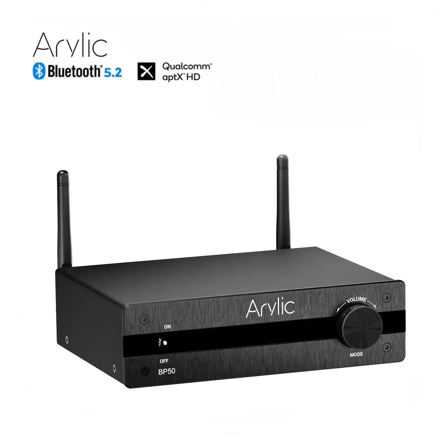 Arylic BP50 Receptor Pré-Amplificador de Áudio Estéreo Bluetooth APTX HD 2.1 Canais Mini Amplificador Integrado Classe D para Caixas de Som Domésticas EU&US