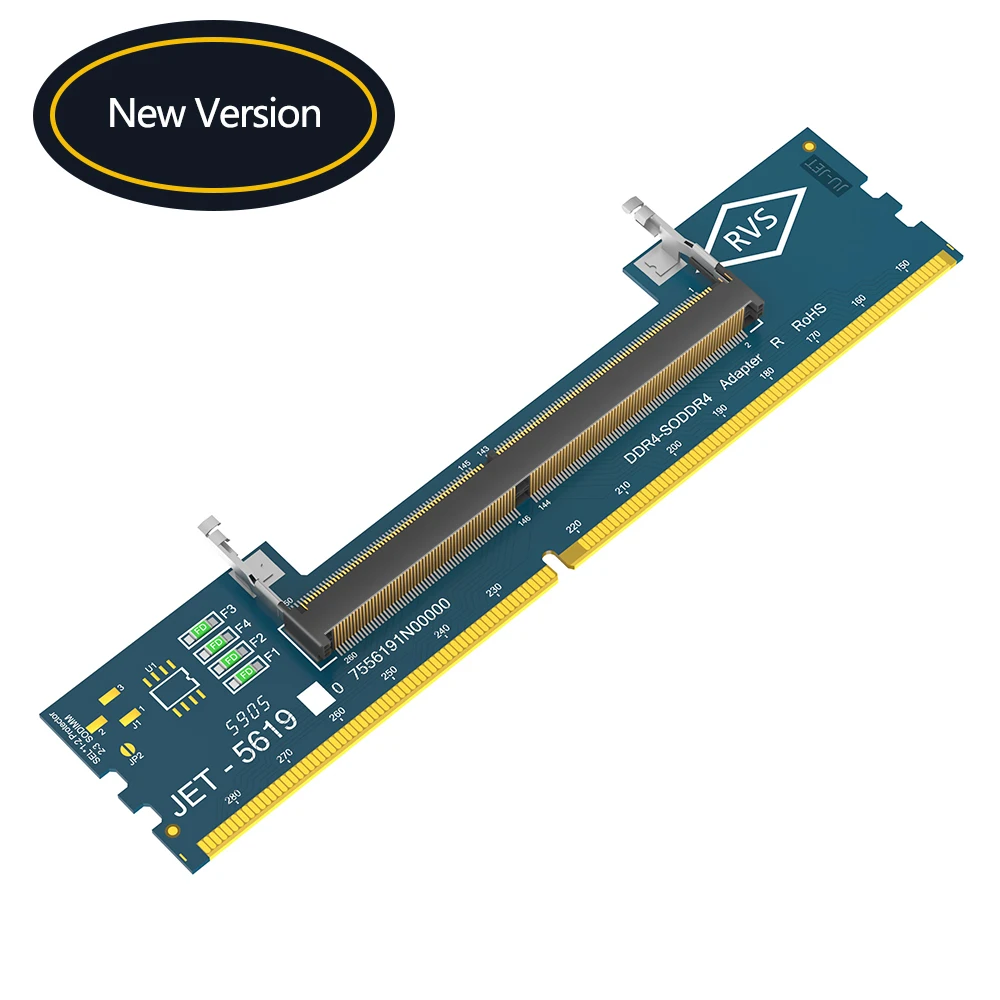 Placa adaptadora para laptop SO DDR4 RAM para desktop DDR4, testador de memória SO DIMM 4 para conversor ddr4