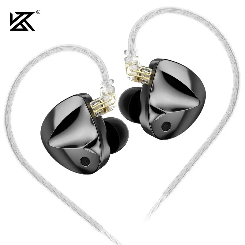 KZ-D-Fi Fones De Ouvido com Redução De Ruído, HiFi Bass Earbuds Monitor, 4-Level Tuning Switch Headphone, Esporte Stereo Sound Headset