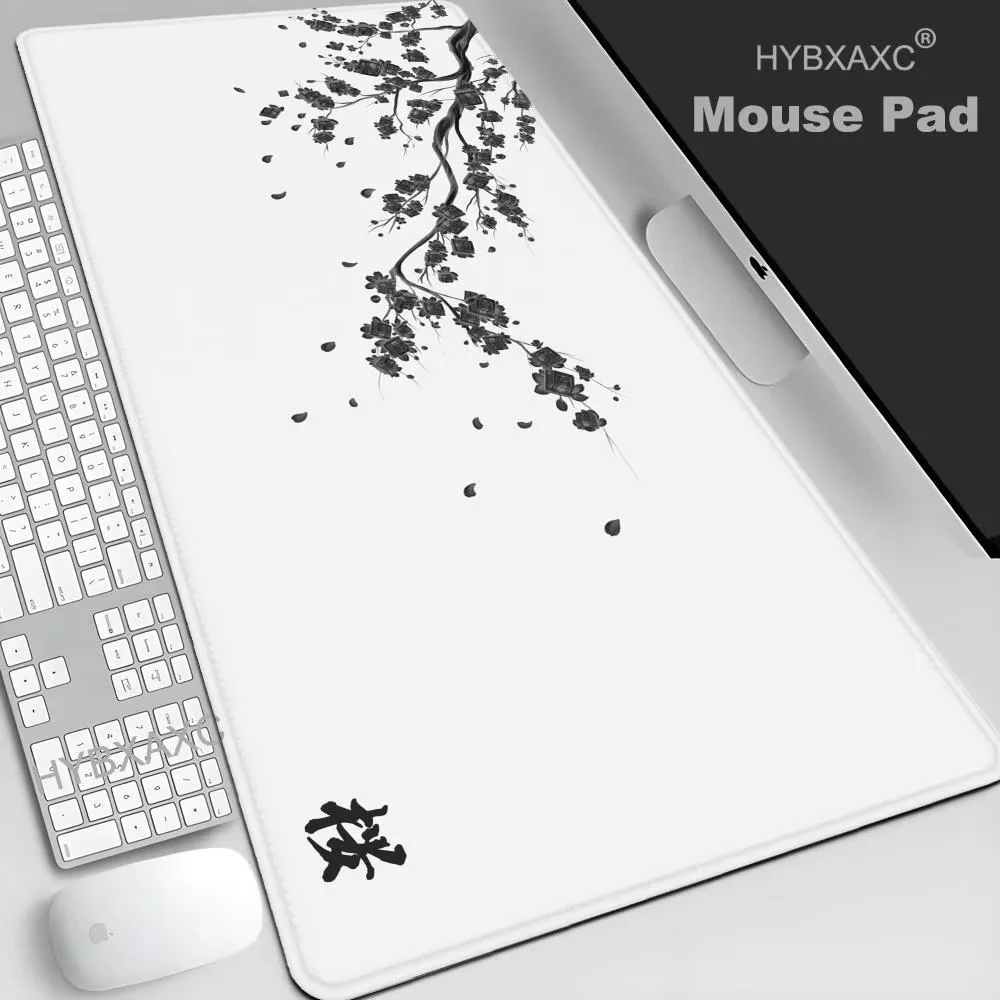 Japão Cherry Blossom Gaming Mouse Pad, Deskmat Gamer, Teclado, Deskmat Computador, Sakura, Anime, Escritório, Deskmat, Cinza