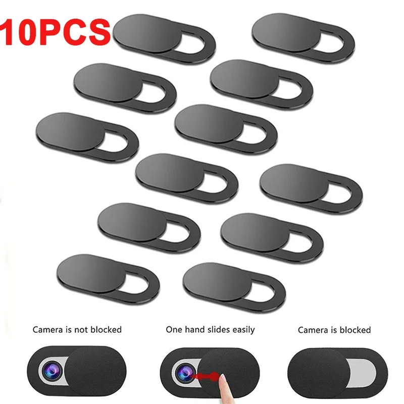 1-10 pçs webcam capa obturador ímã slider plástico universal antiespionagem câmera capa para portátil ipad pc macbook privacidade adesivo
