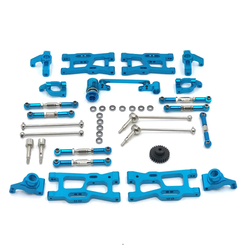 Wltoys 144010 144002 124017 124019 124018 144001 124007 Peças de carro RC atualização kit de metal eixo de transmissão puxar haste braço oscilante direção Wltoys 144010 144002 124017 124019 124018 144001 124007 Peças de carro RC atualização kit de metal eixo de transmissão puxar haste braço oscilante direção
