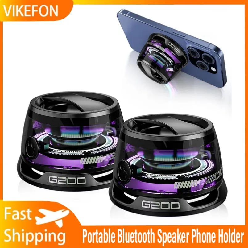 Portátil bluetooth alto-falante suporte do telefone iluminação rgb alto-falante magnético bt5.3 mini caixa de som 7 horas reprodução fácil de transportar