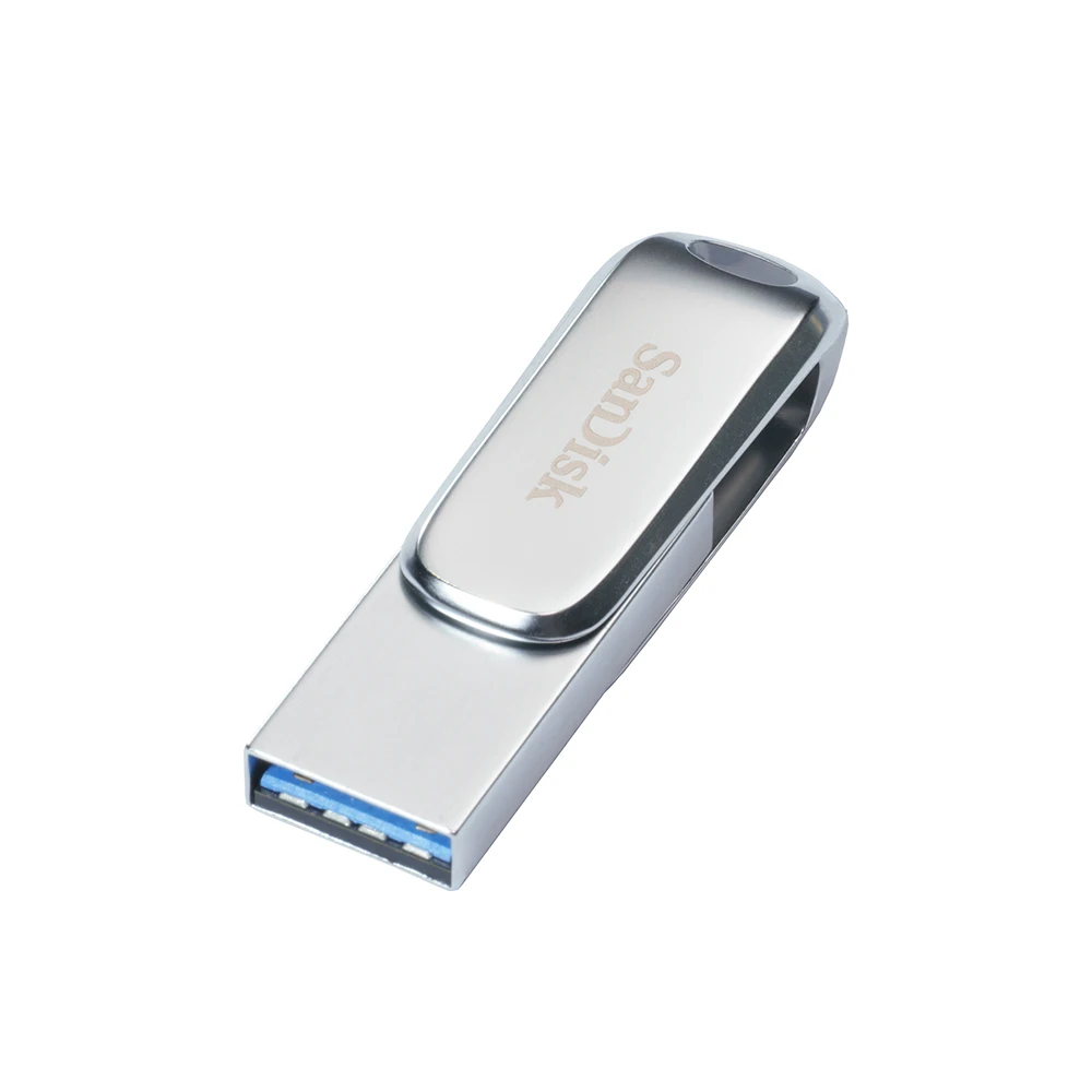 Pen Drive SanDisk Ultra Dual Drive Luxe USB Tipo-C 64GB 128GB 256GB 512GB 1TB USB 3.2 Metal 2 em 1 Tipo C OTG