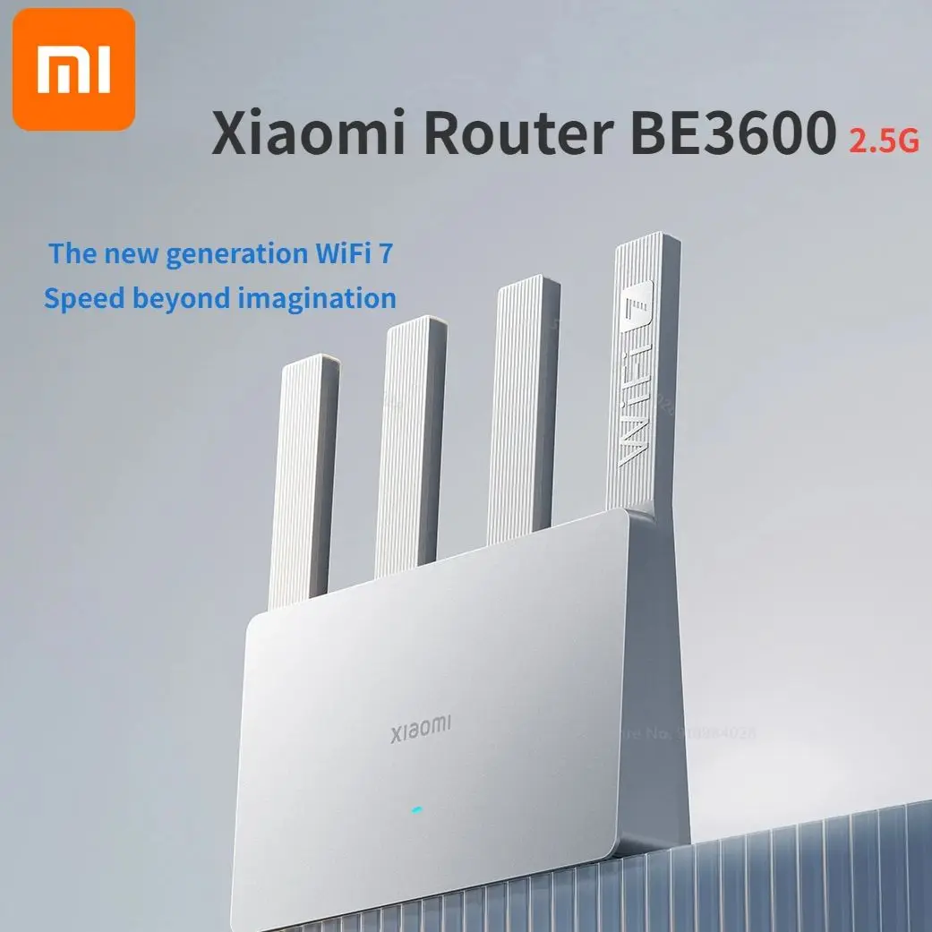 Xiaomi roteador be3600 wifi 7 banda dupla qualcomm quad-core aceleração de jogos 3570mbps duplo wan lan malha repetidor de rede vpn