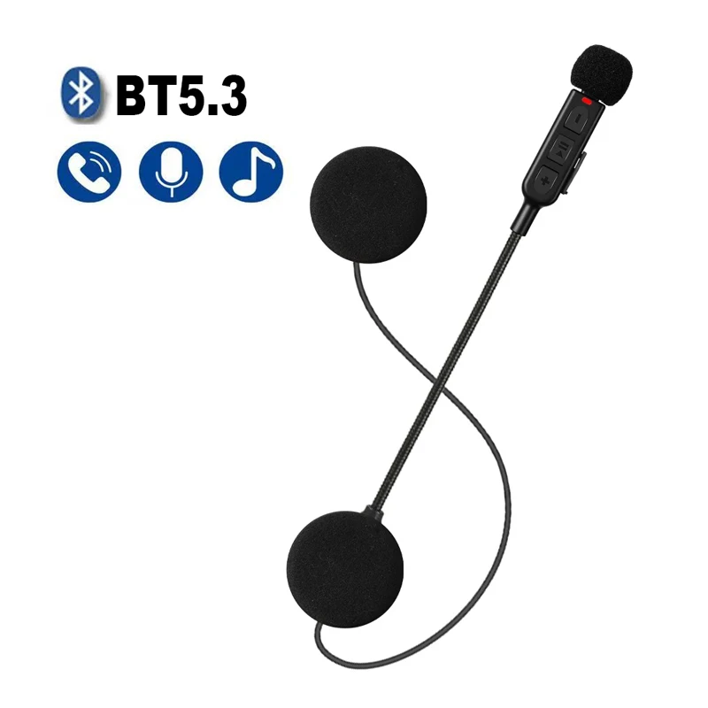 Capacete da motocicleta bluetooth 5.3 fone de ouvido estéreo capacete da motocicleta fone de ouvido sem fio mãos-livres chamando novo