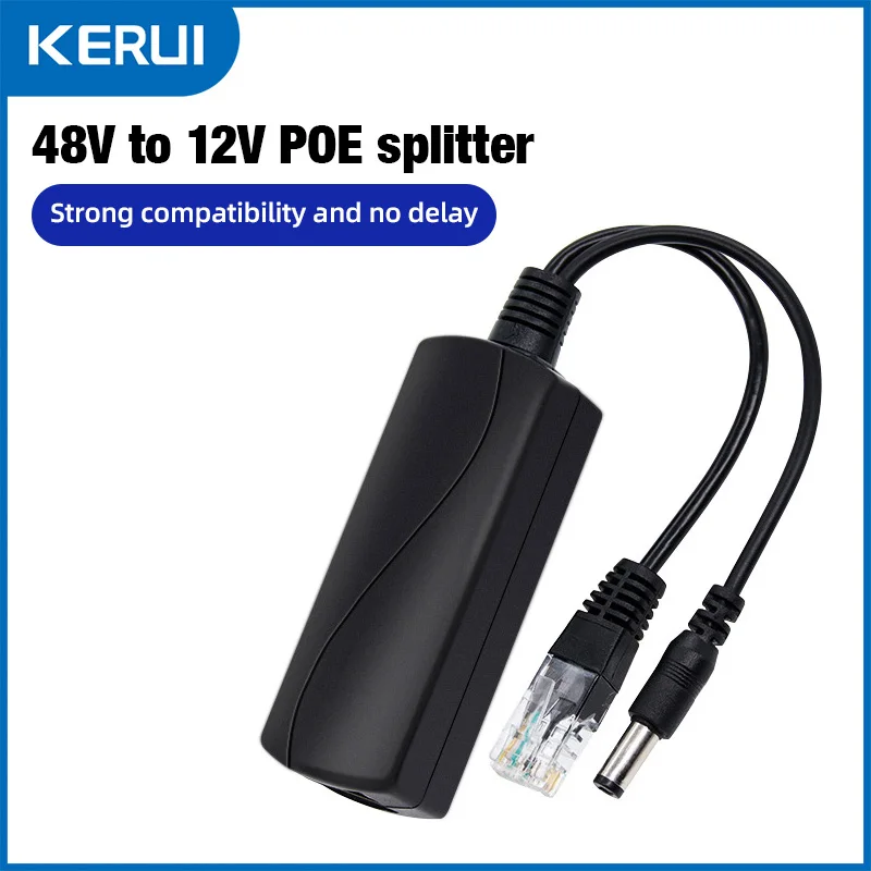 Divisor poe 48v para dc 12v 1.2a 100m módulo de fonte de alimentação de vídeo injetor de câmera poe para portas de interruptor de câmera ip cctv