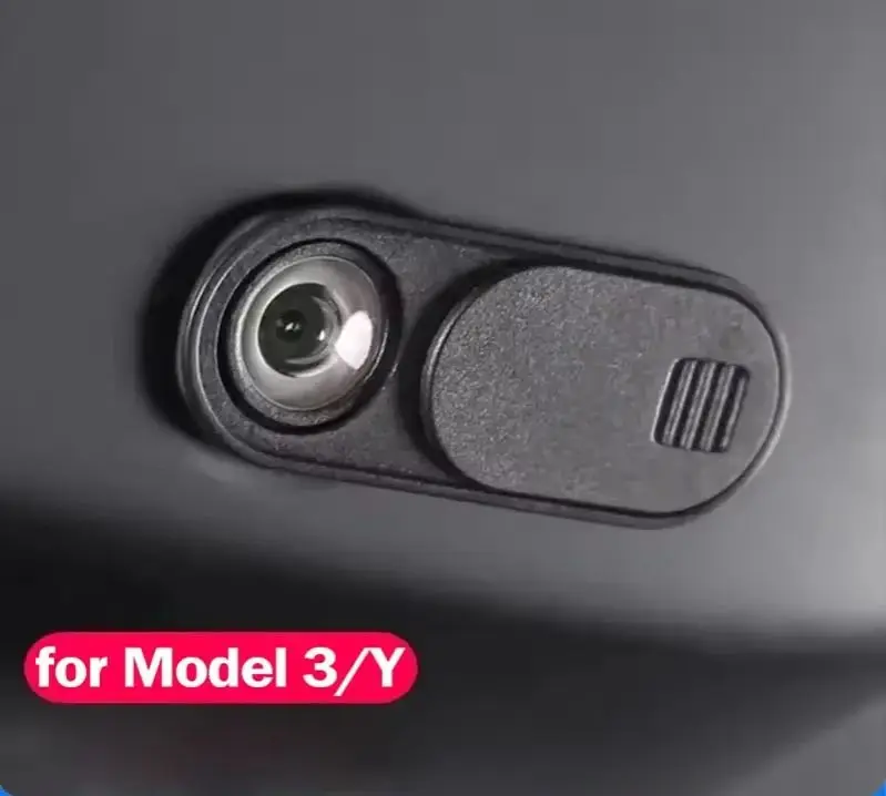 Capa de Webcam para Tesla Model 3 e Model Y, Protetor de Privacidade para Câmera de Carro, Bloqueador de Webcam para Celulares e Laptops, Adesivo Deslizante Amagi