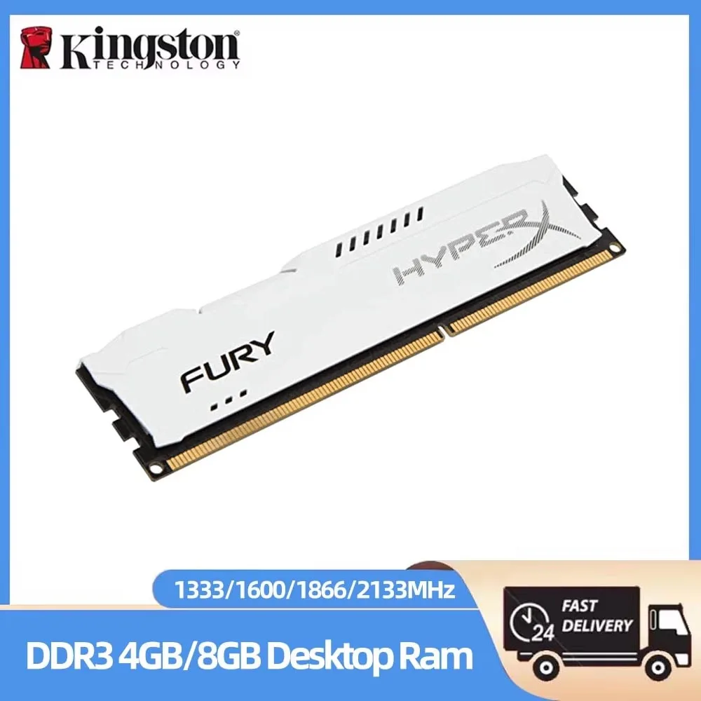 Memória HyperX Fury DDR3 RAM 8GB (2x4GB) 16GB (2x8GB) 1333 1600 1866 2133MHz DIMM 240Pin 1.5V PC3-12800 para Desktop