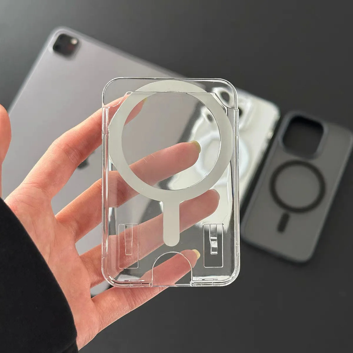 Carteira Magnética Transparente de Acrílico com Porta-Cartões e Bolso para Fotos, Compatível com MagSafe, Adequada para Acessórios de Capas de Celular iPhone 17 16 15 14 13 12 11 Pro Max Plus Air Carteira Magnética Transparente de Acrílico com Porta-Cartões e Bolso para Fotos, Compatível com MagSafe, Adequada para Acessórios de Capas de Celular iPhone 17 16 15 14 13 12 11 Pro Max Plus Air