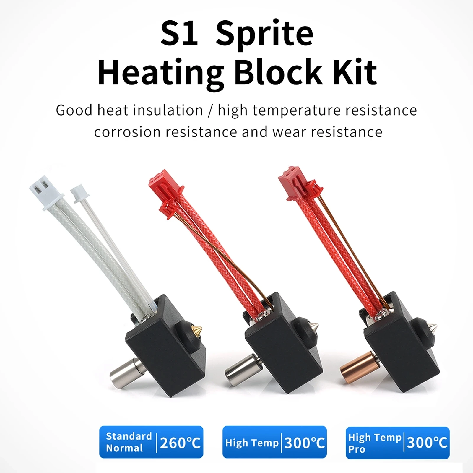 Creality oficial Ender-3 S1 /CR-10 Smart Pro/Sermoon V1 / pro Sprite Extrusora Atualização Kit Bloco Aquecedor Alta Temperatura 300 ℃