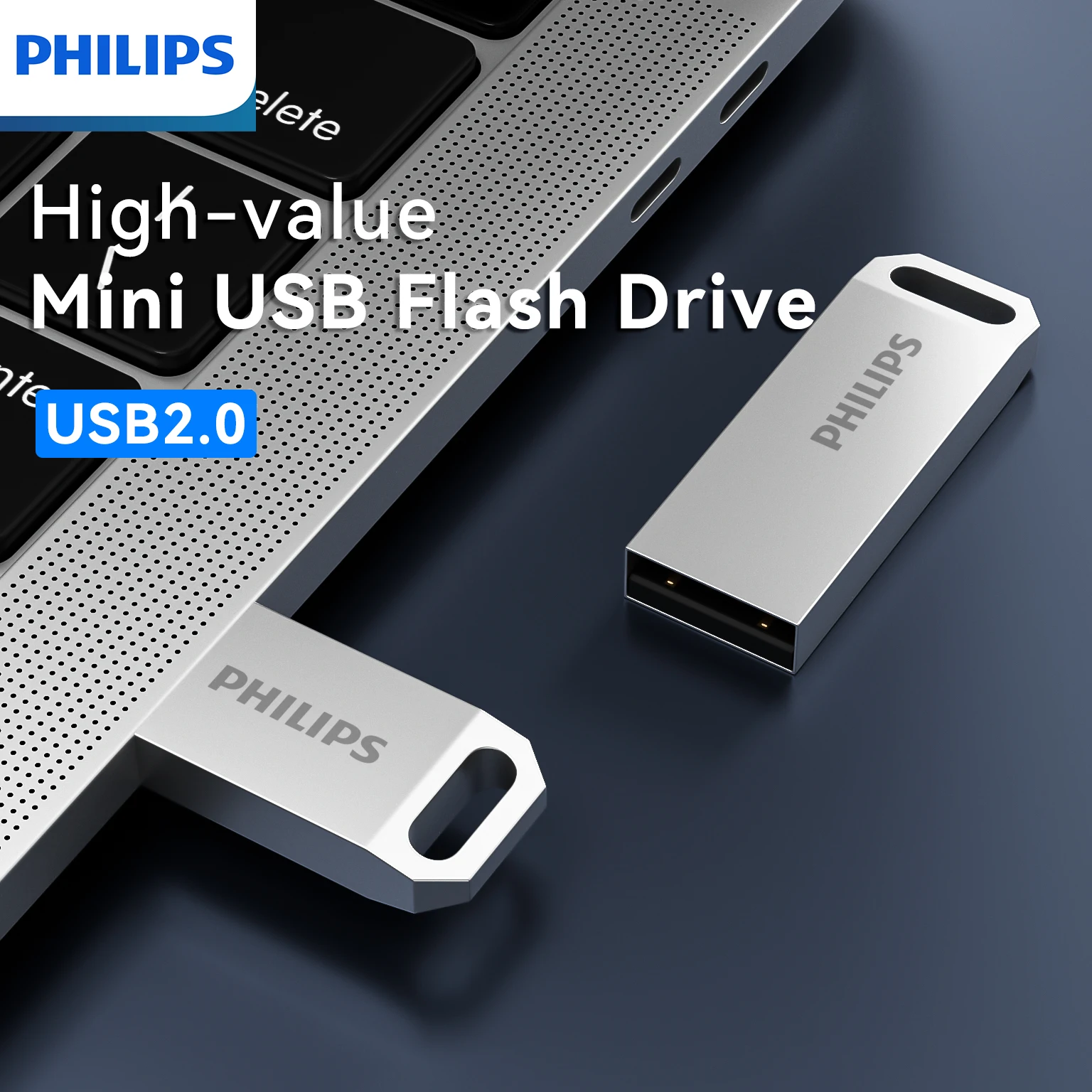 Philips usb flash drive 2.0 8gb 16gb 32gb 64gb 128gb unidade flash de alta velocidade armazenamento externo caneta de metal criativo carro personalizado