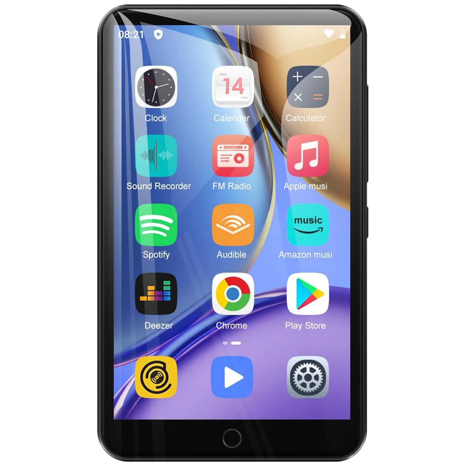 MP3 Player Android 9.0 de 16GB/80GB com Bluetooth e Wi-Fi, tela de 4.0 polegadas com alto-falantes, rádio FM, eBooks, capacidade de até 512GB. MP3 Player Android 9.0 de 16GB/80GB com Bluetooth e Wi-Fi, tela de 4.0 polegadas com alto-falantes, rádio FM, eBooks, capacidade de até 512GB.