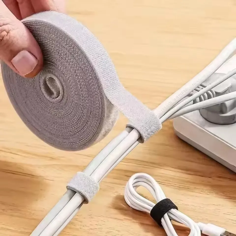 Organizador de cabos 1/5m, fita para gerenciamento de fios, fone de ouvido, mouse, abraçadeiras para gerenciamento de cabos, protetor para iphone, xiaomi, samsung
