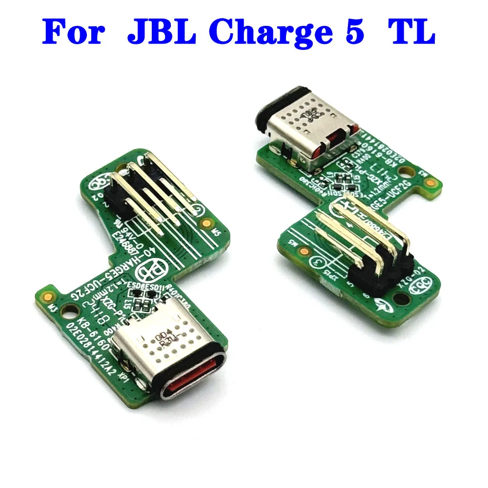 Conector de Placa de Alimentação Micro USB para JBL CHARGE5, Porta de Carregamento USB Tipo C para Caixa de Som Bluetooth JBL Charge 5 TL