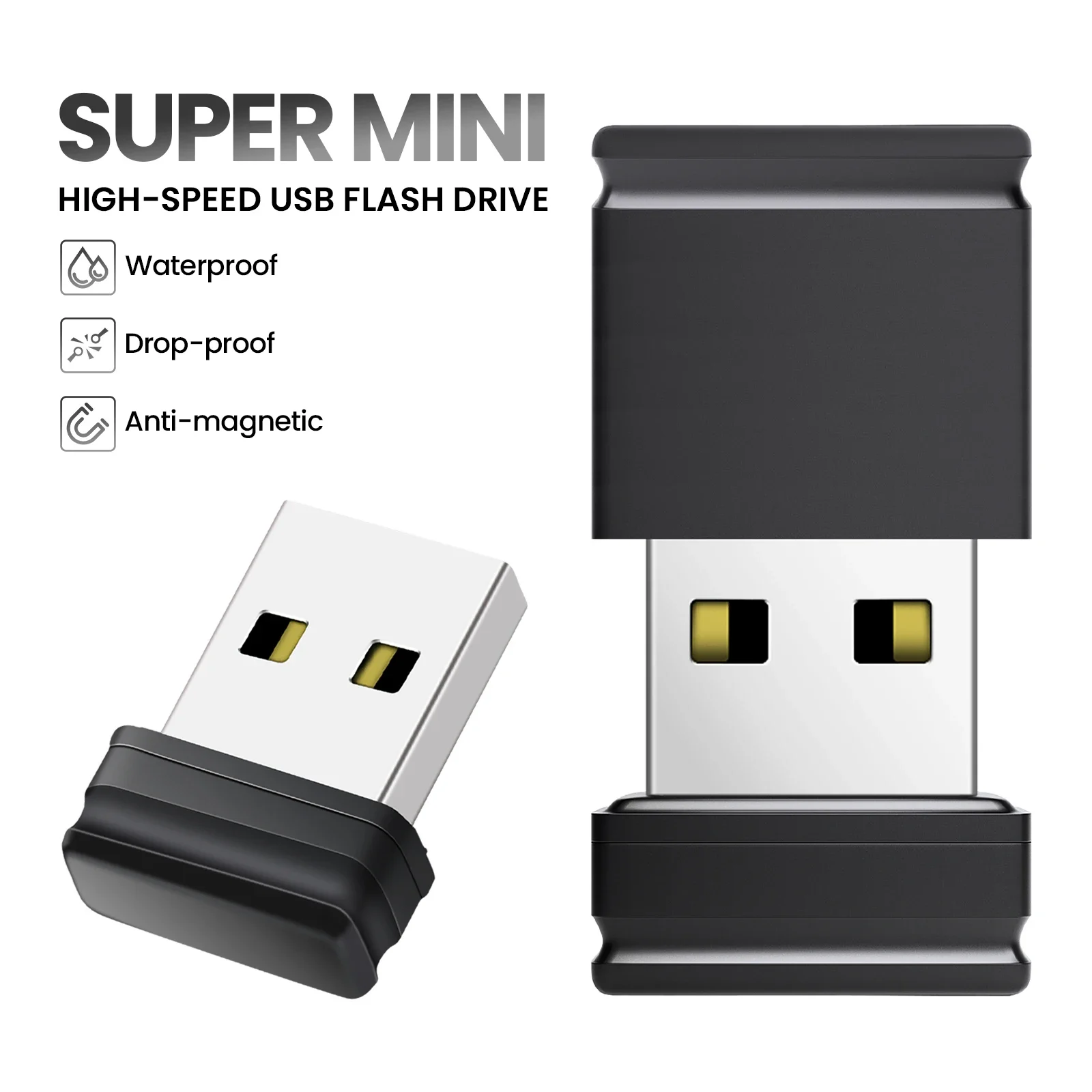 Super mini usb flash drive criativo presente de negócios pen drive 64gb capacidade real memória vara 32gb preto pendrive u disco 16gb 8gb