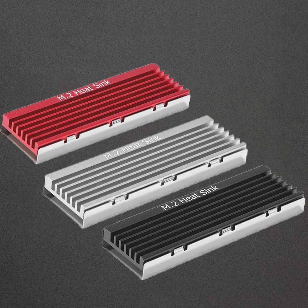 M.2 ssd dissipador de calor nvme ngff m.2 2280 ssd disco rígido alumínio dissipador de calor radiador almofada de resfriamento térmico para desktop pc ps5