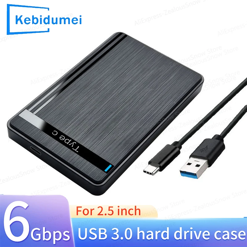 2.5 Polegada gabinete hdd 5gbps sata para usb 3.0 ssd hdd caso tipo-c USB-A cabo disco rígido externo uasp dispositivo de armazenamento portátil