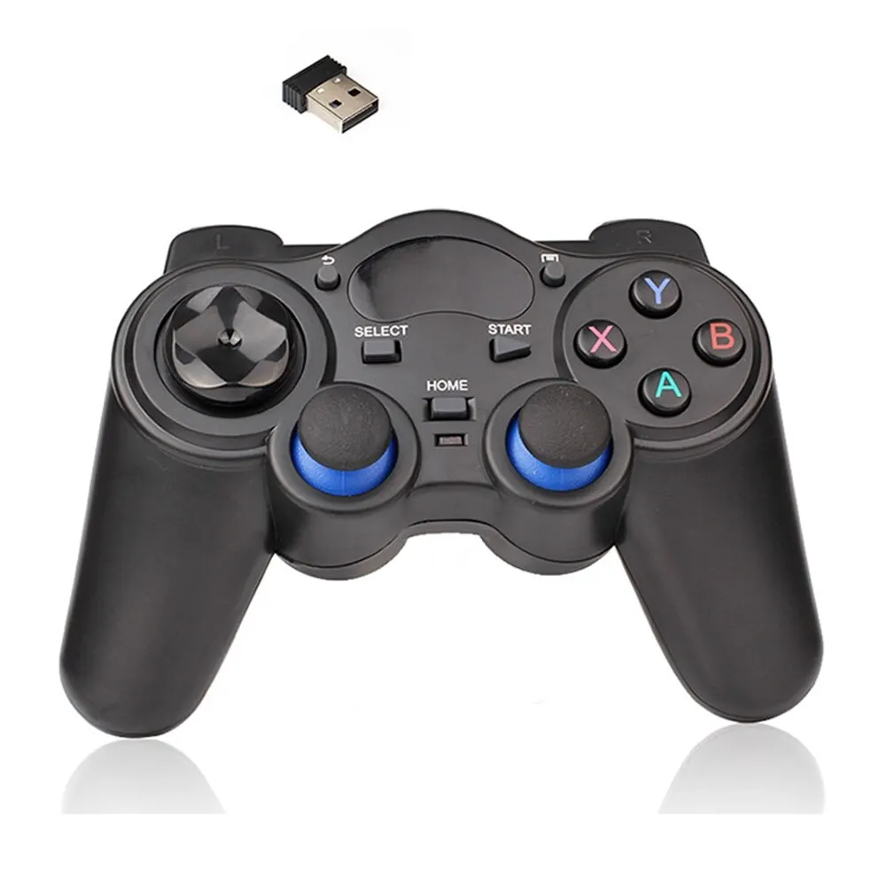 2.4G Controlador Gamepad Joystick Sem Fio com Conversor OTG para P3 Android Phone Tablet PC Smart TV Box 2.4G Controlador Gamepad Joystick Sem Fio com Conversor OTG para P3 Android Phone Tablet PC Smart TV Box