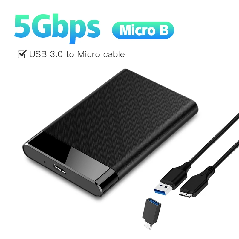 USB 3.0 HDD Recinto 2.5 "SATA Disco Rígido Externo Caso 2.5 Polegada SSD Transmissão de Alta Velocidade Suporte Janela Mac Android