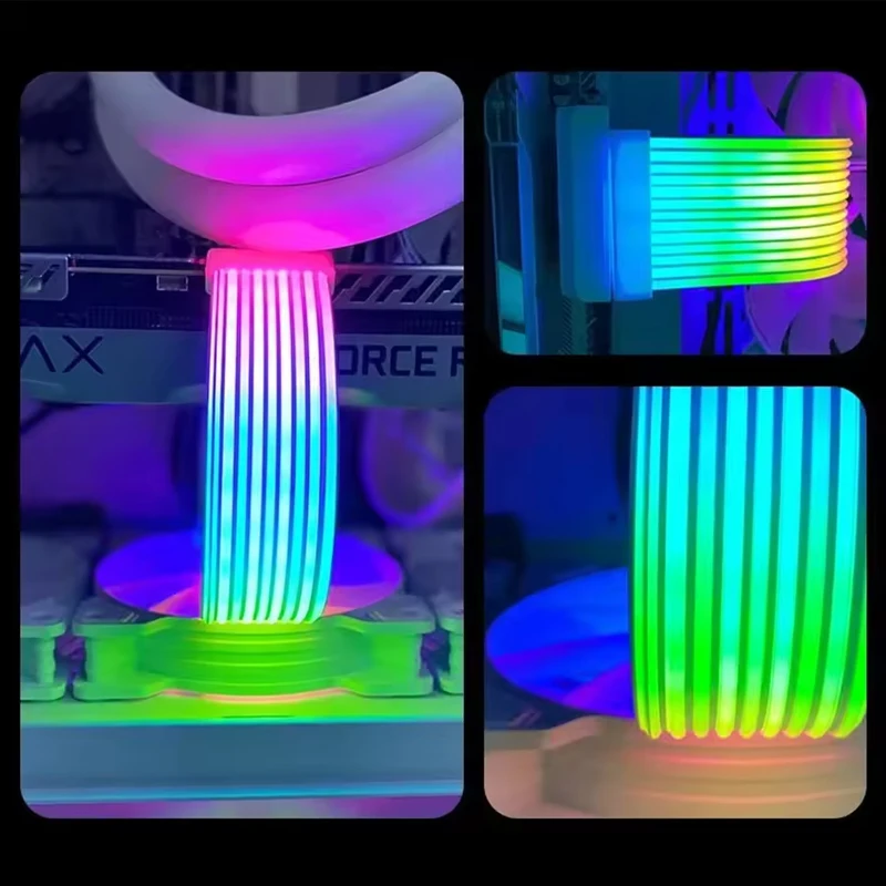 5v 3pin argb sincronização pc cabo 8/24pin placa-mãe cabo de extensão de alimentação flexível led luz de tira kit diy placa de vídeo 8pin 6pin cabo