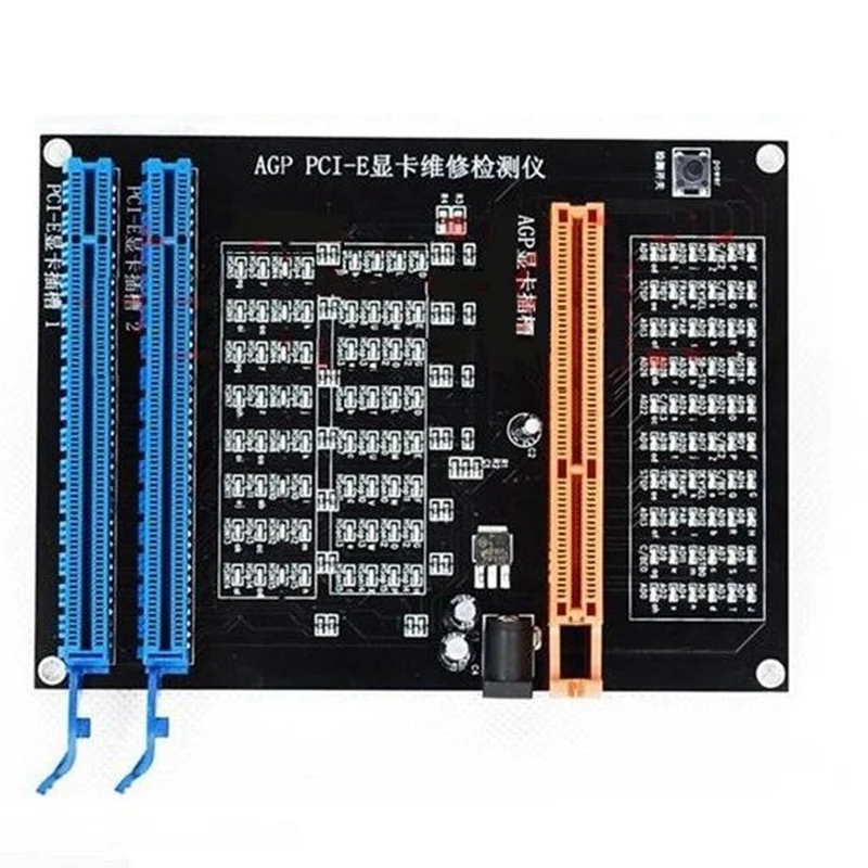Agp pci-e x16 testador de soquete de dupla finalidade display imagem verificador de placa de vídeo testador ferramenta de diagnó Agp pci-e x16 testador de soquete de dupla finalidade display imagem verificador de placa de vídeo testador ferramenta de diagnó