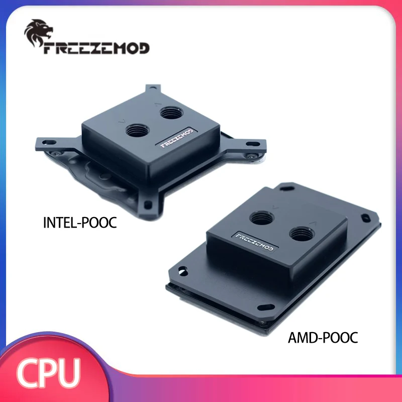 FREEZEMOD Cooler de Água para CPU, Bloco Líquido Pulverizável com Microcanais para Plataformas Intel LGA 1151 115X 1366 2011 e AMD AM3 AM4