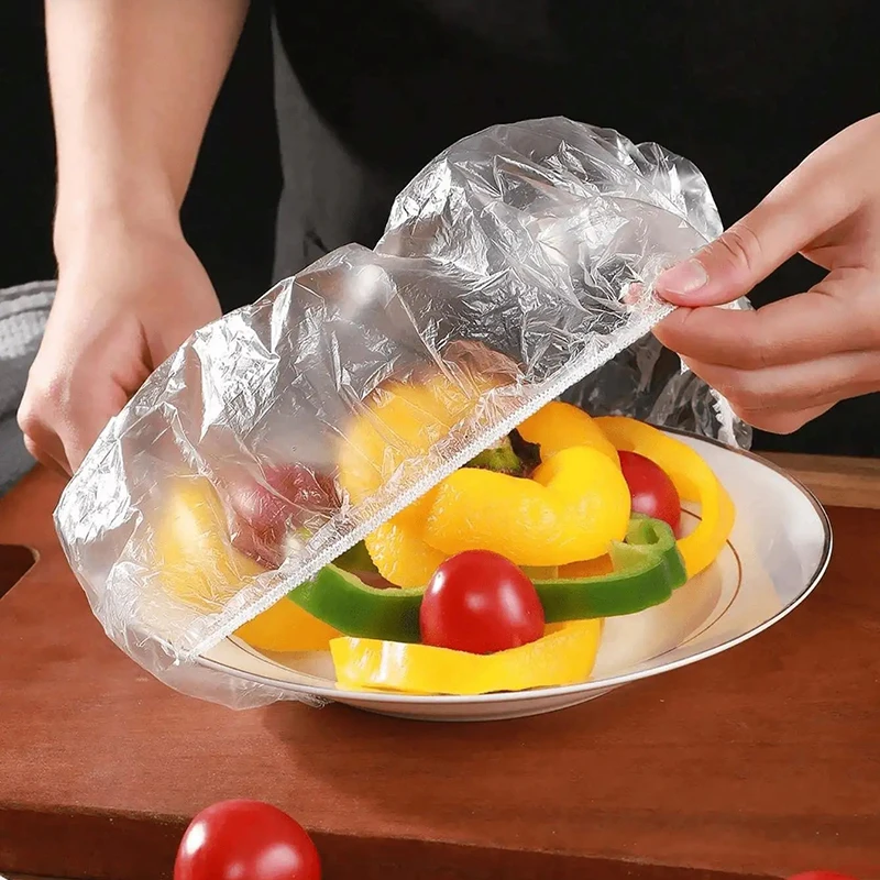 100 unidades de capas para alimentos para geladeira, descartáveis, para manter os alimentos frescos, à prova de poeira, reutilizáveis, com elástico, para tigelas e pratos, novas. 100 unidades de capas para alimentos para geladeira, descartáveis, para manter os alimentos frescos, à prova de poeira, reutilizáveis, com elástico, para tigelas e pratos, novas.