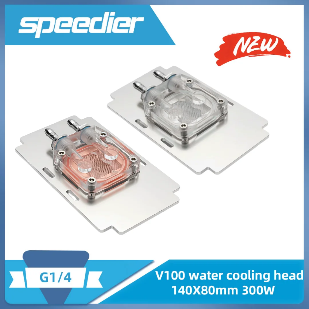 Placa de Dissipação de Calor para GPU com Bloco de Resfriamento em Cobre Roxo, Resfriamento a Água, para Nvidia Tesla V100 PG199 A100-SXM2 300W