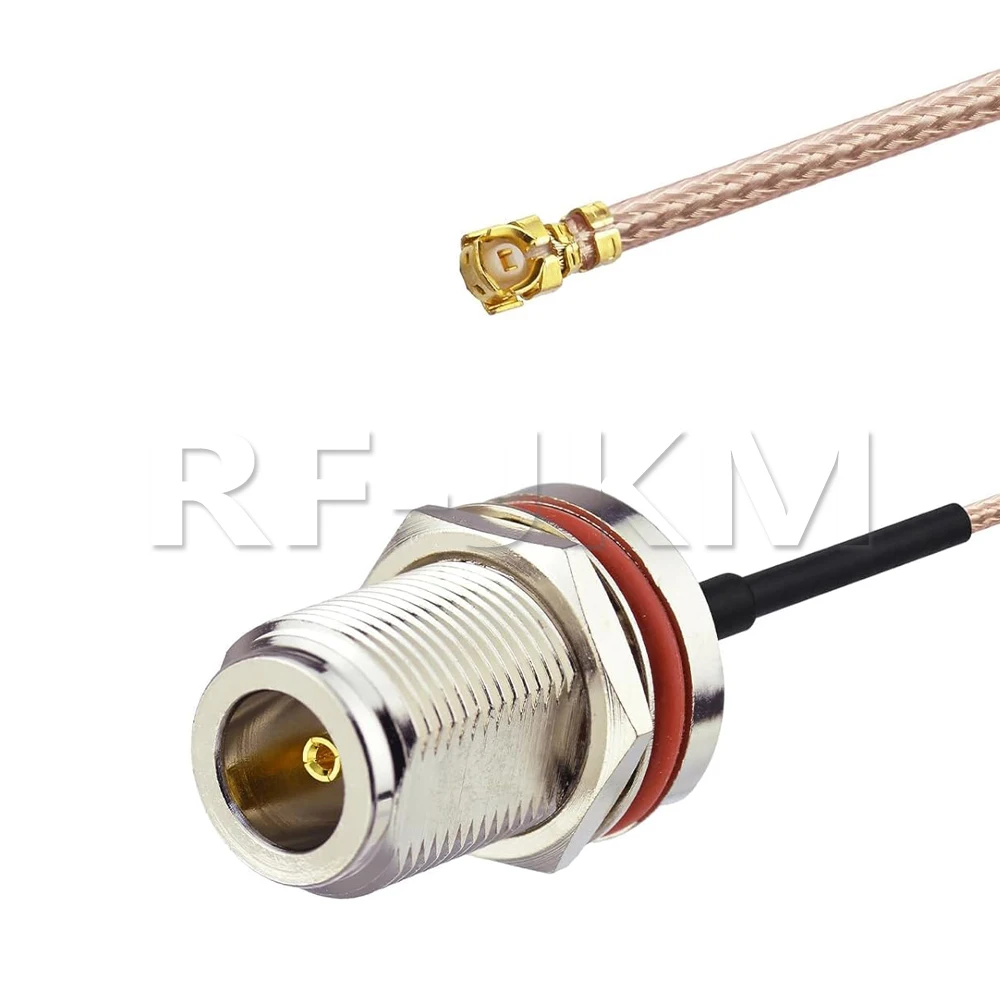 N fêmea para ipx/ufl rg178 cabo conector coaxial rf tipo n porca anteparo jack para ipx trança para pci wifi cartão roteador sem fio