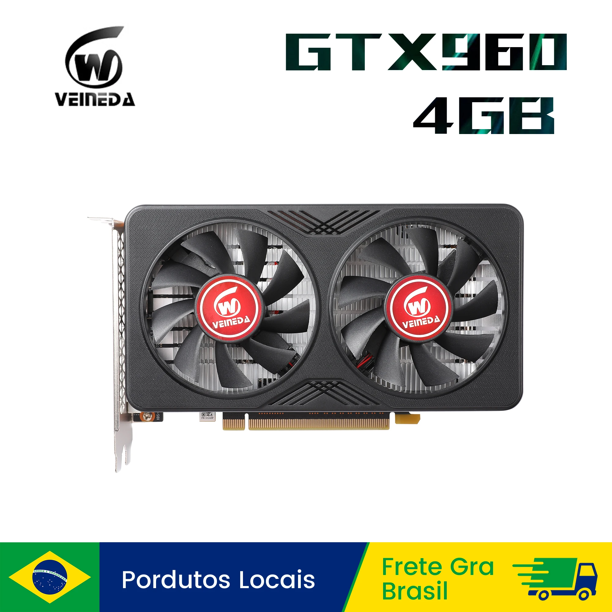 Placa de Vídeo Veineda GTX 960 4GB para PC Gaming GDDR5 128Bit PCI Express 3.0 ×16 6 Pinos para Nvidia Placa de Vídeo Veineda GTX 960 4GB para PC Gaming GDDR5 128Bit PCI Express 3.0 ×16 6 Pinos para Nvidia