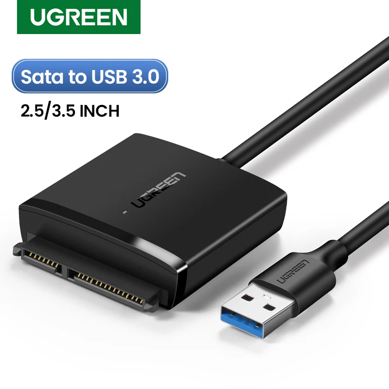 Adaptador UGREEN SATA para USB USB 3.0 2.0 para Sata 3 Conversor de cabo Cabo para 2.5 3.5 HDD SSD Unidade de disco rígido Sata para adaptador USB