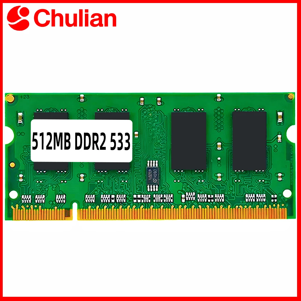 Memória Sodimm para Notebook, Memória RAM PC4200 DDR2 533MHz 200PIN DDR2, Memória de 512MB para CPU Intel ou AMD