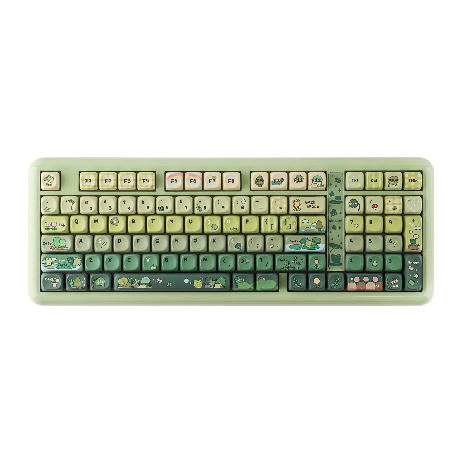 Teclado Mecânico Gamer KiiBOOM Phantom98 Lite 96% ANSI Layout US VIA Programável com Fio/BT/Sem Fio 2.4GHz 8000mAh