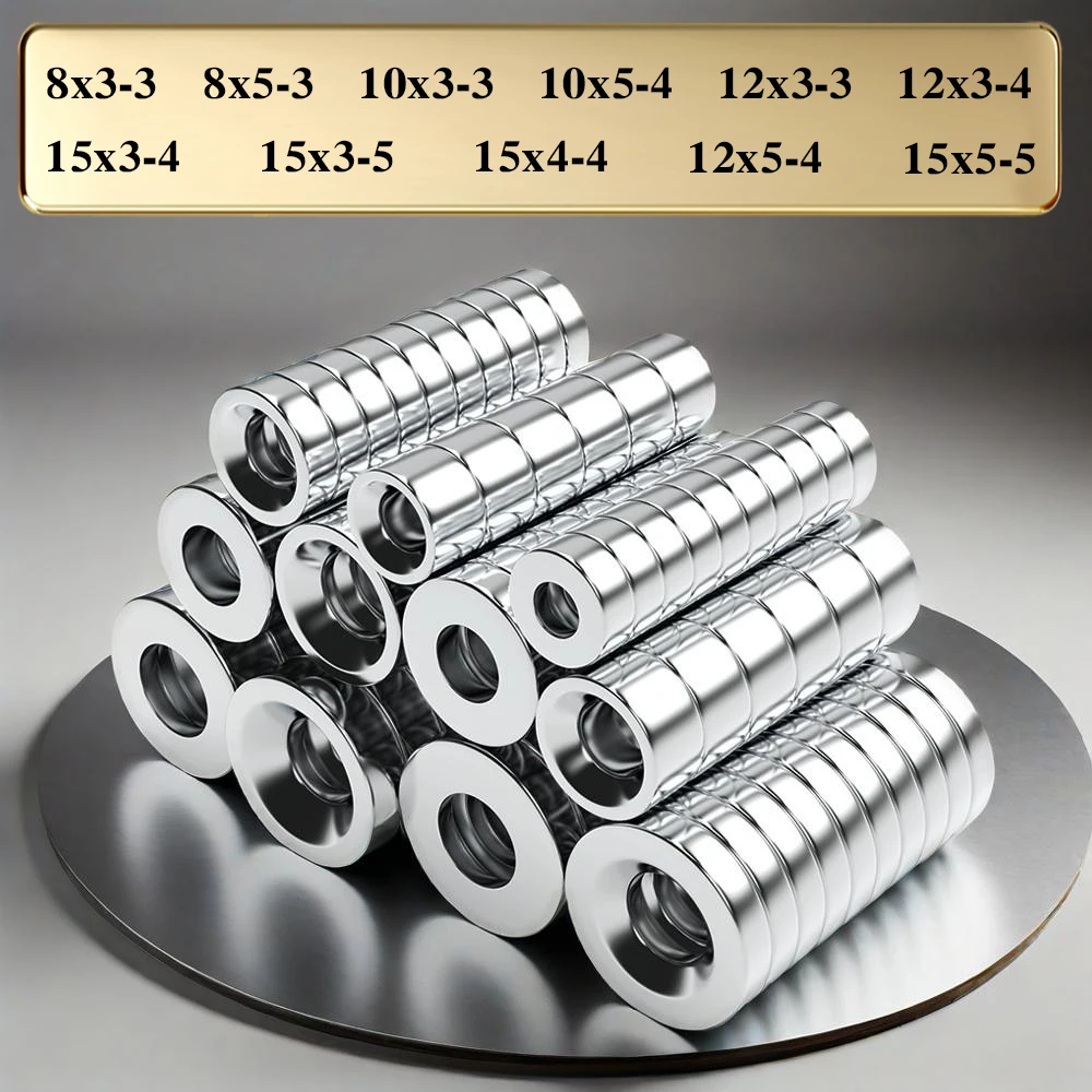 Poderoso com furos ímã de neodímio n35 ndfeb imanes magnéticos permanentes redondos super fortes ímãs de geladeira diy 12x3-3mm 10x3-3
