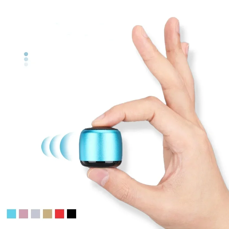 Mini Caixa de Som Bluetooth Portátil Inteligente, Subwoofer Sem Fio de Metal com Dupla Saída de Áudio