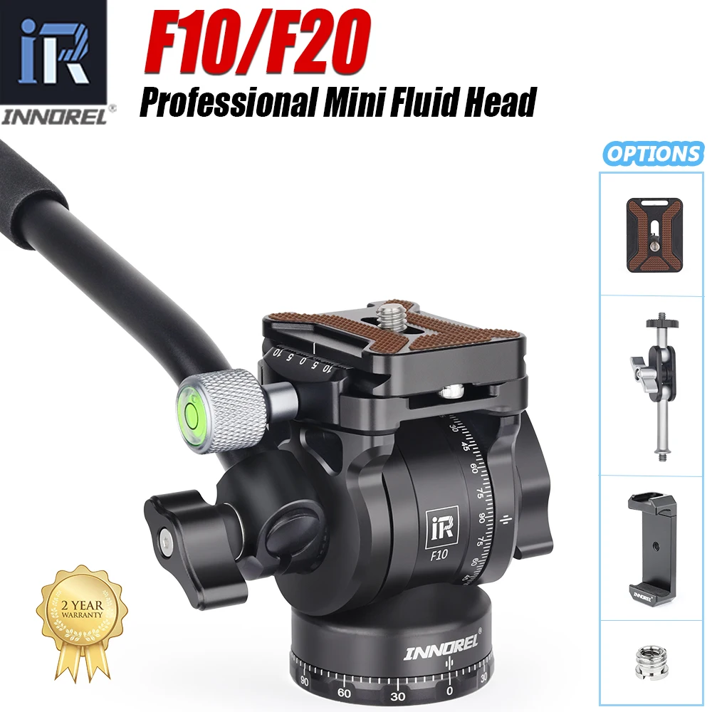 F10/f20 mini tripé cabeça fluida panorâmica vídeo dslr câmera tripé cabeça com placa de liberação rápida arca swiss para tripés, monopiés F10/f20 mini tripé cabeça fluida panorâmica vídeo dslr câmera tripé cabeça com placa de liberação rápida arca swiss para tripés, monopiés