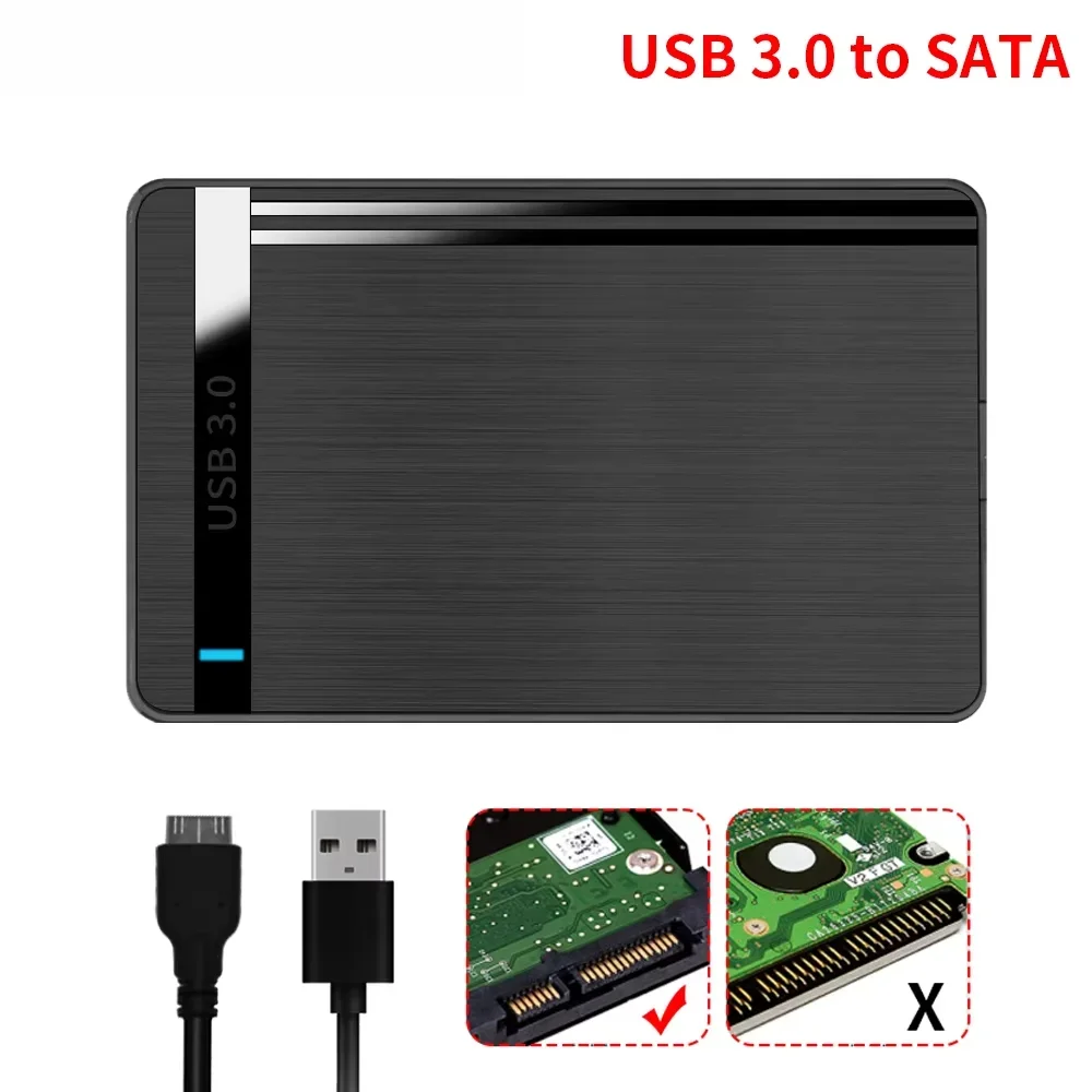 2.5 polegada hdd caso sata para usb 3.0 hdd gabinete 3tb disco rígido ssd caso adaptador 5gbps móvel caixa hdd externo para computador portátil