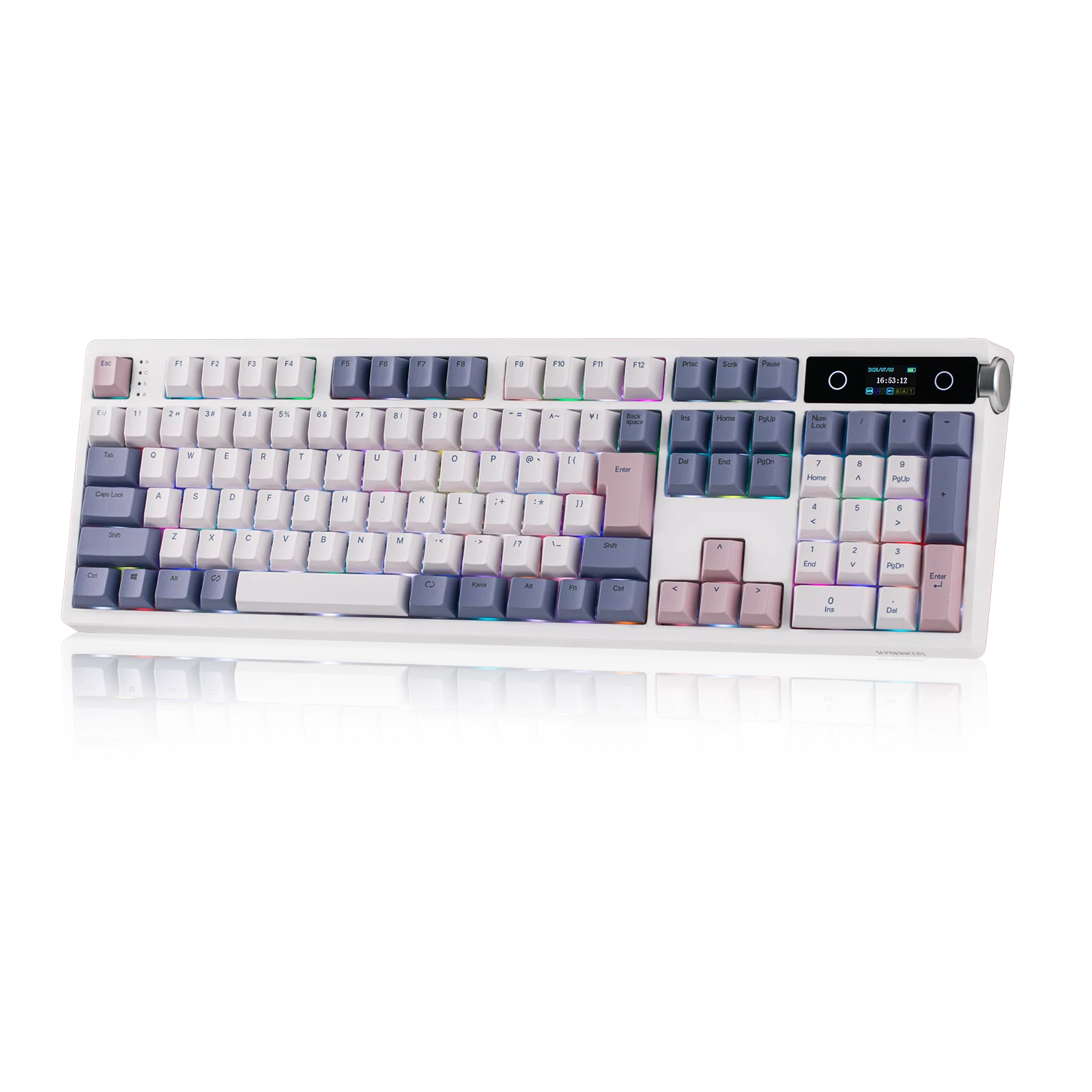 Teclado Mecânico Gamer Sem Fio EPOMAKER TH108 PRO Versão Japonesa 100% Layout JIS Hot-Swap Tri-mode com Bateria de 10000mAh Teclado Mecânico Gamer Sem Fio EPOMAKER TH108 PRO Versão Japonesa 100% Layout JIS Hot-Swap Tri-mode com Bateria de 10000mAh