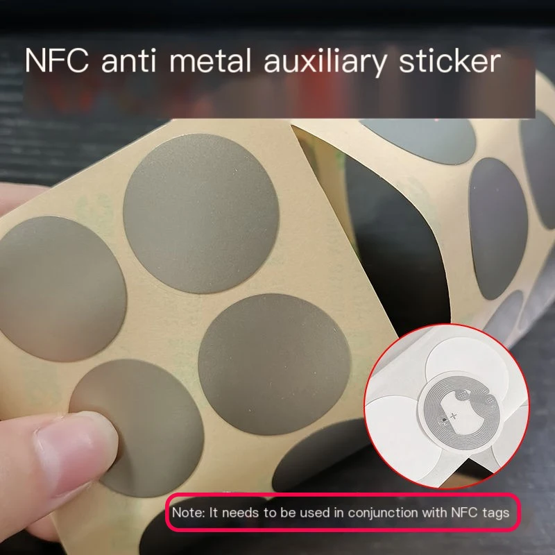 5/10 pces anti-metal adesivo ferrite blindagem remendo módulo nfc externo para smartphones nfc amplificador de sinal para superfície de metal
