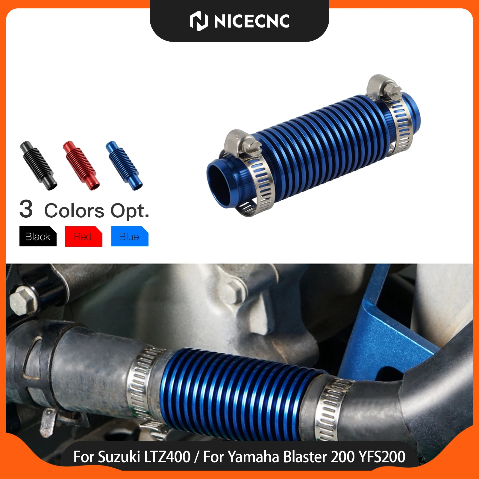 Resfriador de água NICECNC In Line Super para Yamaha Blaster 200 Banshee 350 Raptor 660 700 YFZ450 Suzuki LTZ400 Acessórios para UTV ATV