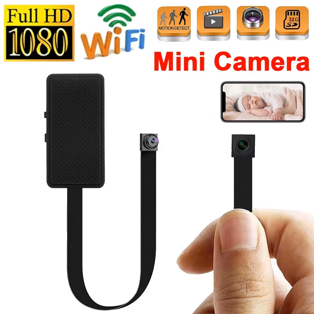 Câmera Mini WiFi DIY HD 1080P Portátil Gravador de Vídeo Webcam Sem Fio Micro Filmadora P2P Gravação em Loop Suporte Visualização Remota