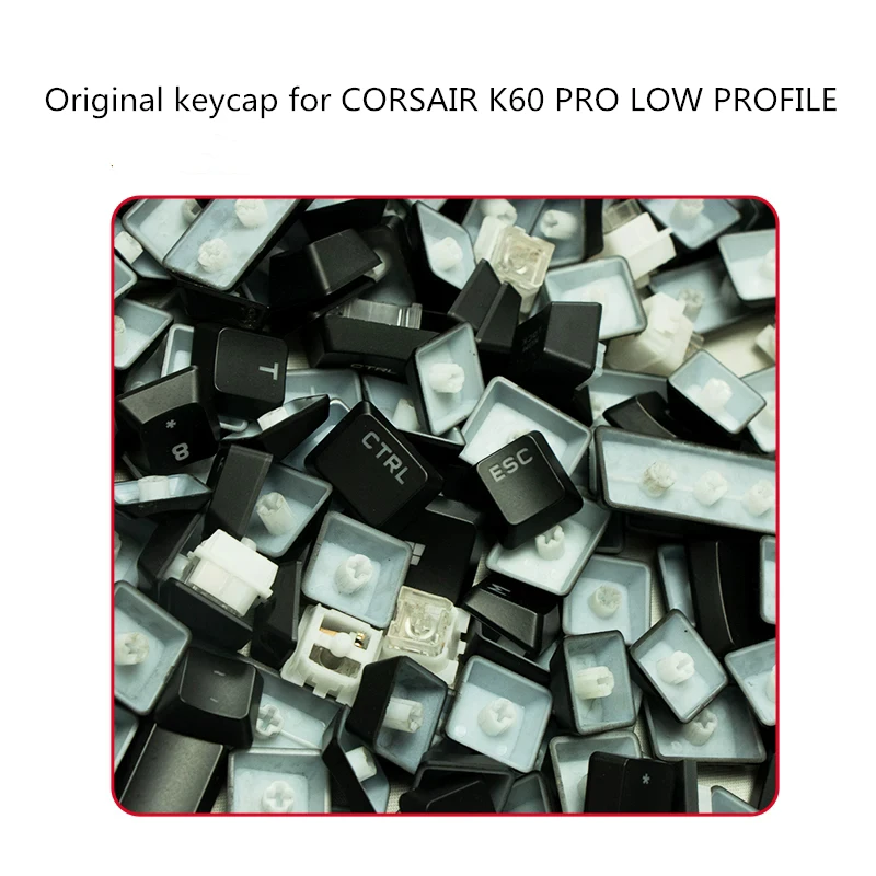 Teclas Originais para Teclado Mecânico Gamer CORSAIR K60 RGB PRO LOW PROFILE QWERASDF CTRL ESC Barra de Espaços e Teclas de Setas