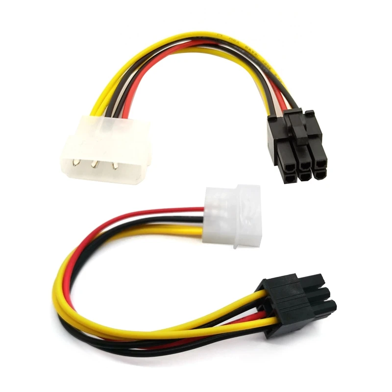 alimentação placa vídeo PCI-Express PCIE qualidade 4 pinos Molex para 6 pinos