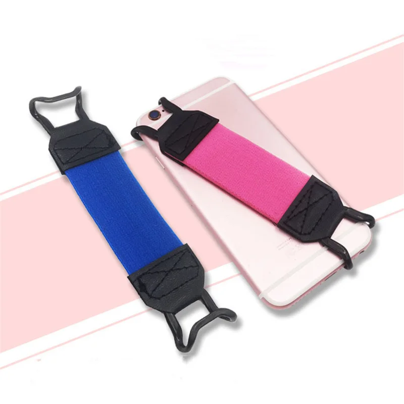 Suporte universal de alça de mão para leitor eletrônico, 6 polegadas, para iphone, aperto de dedo, couro pu, cinto elástico de nylon para tablets kindle kobo