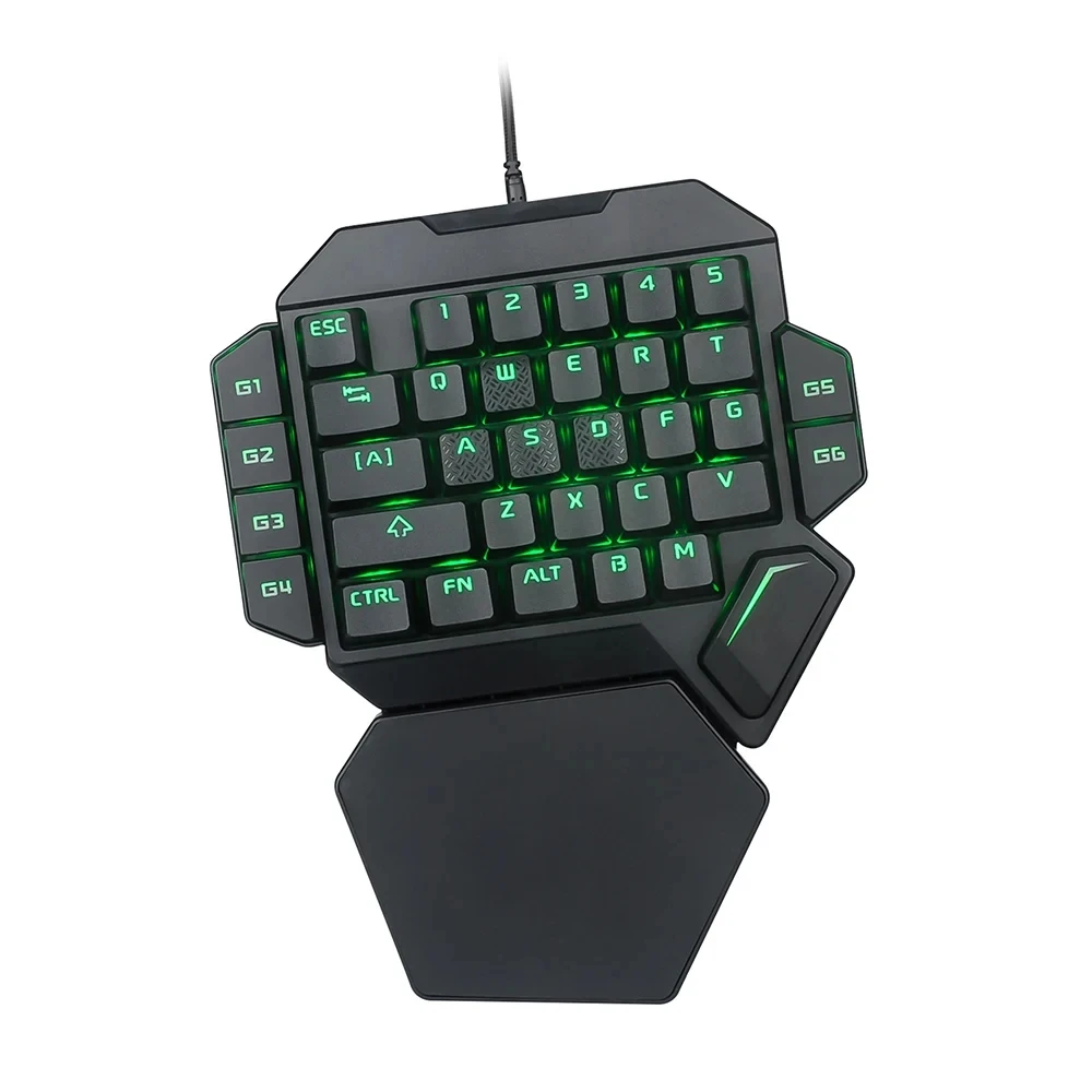 Mini teclado mecânico para jogos com uma mão k50 rgb retroiluminado portátil mini teclado para jogos controlador de jogo para pc ps4 xbox gamer