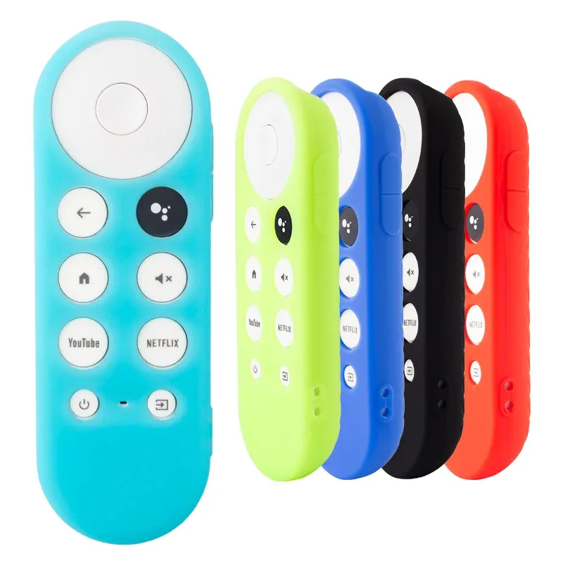 Capa protetora de silicone para controle remoto de TV inteligente, especial para Google Chromecast, capa antiderrapante macia e durável à prova de choque